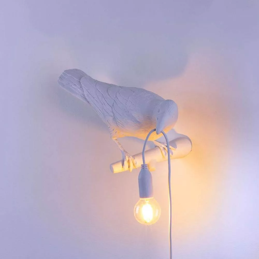Seletti Bird Lamp White Looking Right